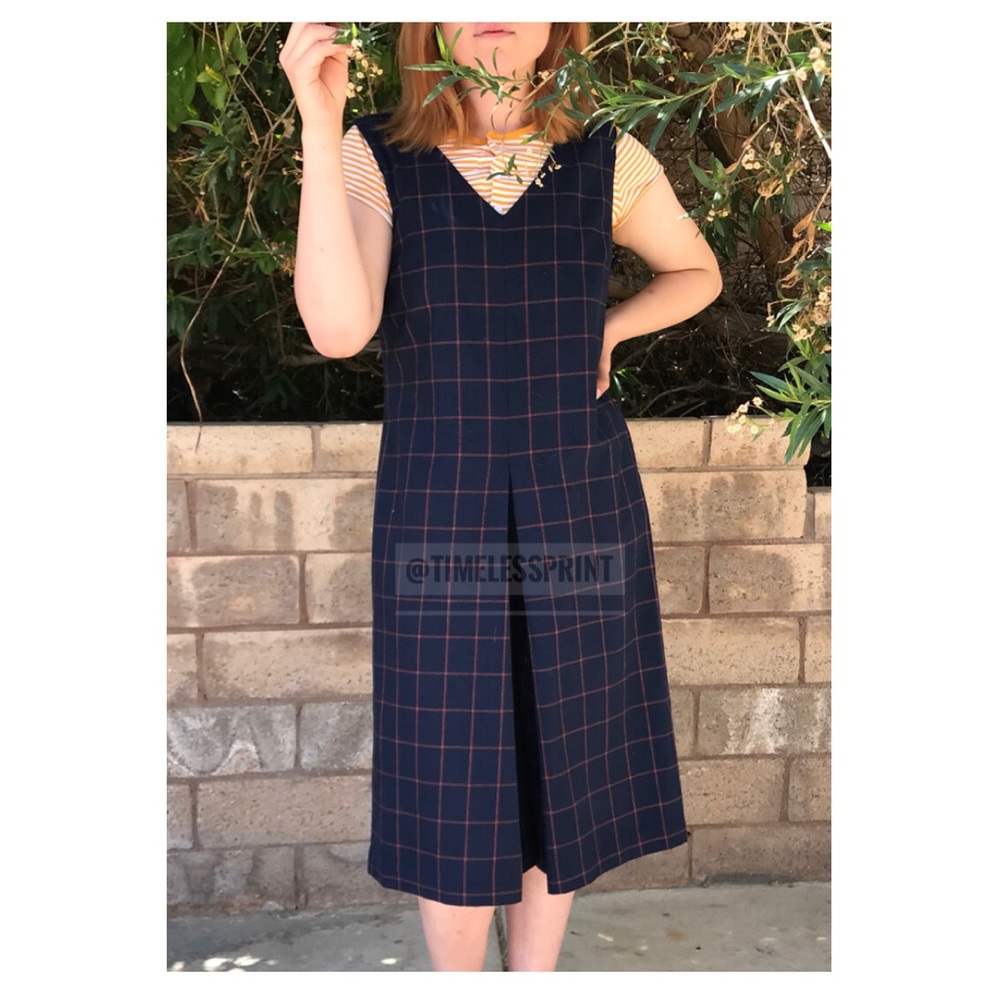 Romeo+Juliet Couture Blue/Red Plaid Jumpsuit